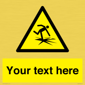 Custom warning thin ice